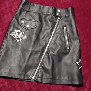 Black Faux Leather Mini Skirt